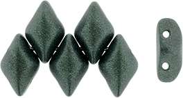 gemduo gyöngy: metallic suede- dk. forest 10 db
