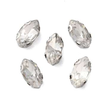 foglalatos üveg kaboson navette kristály 8 x 4 mm