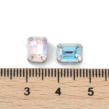 foglalatos üveg kaboson octagon 8 x 6 mm: light rose-light AB