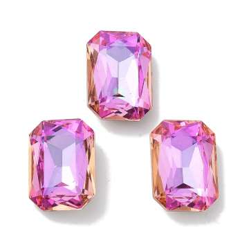 üveg kaboson octagon light fuchsia 14 x 10 mm
