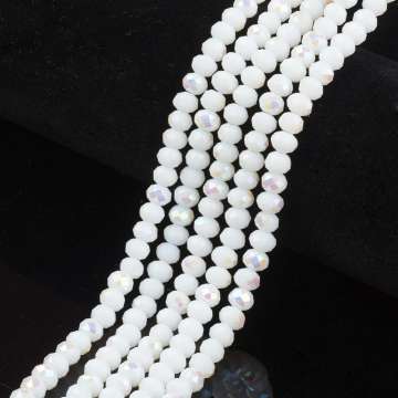 6 x 4 mm fehér AB donut 20 db