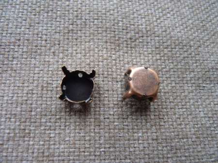 foglalat 14 mm antik vörösréz