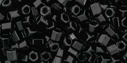 Toho 8/0 hexagon fekete 10 g