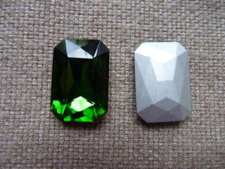 üveg kaboson téglalap sötétzöld