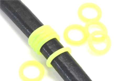 gumi köztes ovális bőrhöz kisebb neon sárga 2 db