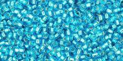 Toho 15/0 ezüst közepű aquamarine 5 g