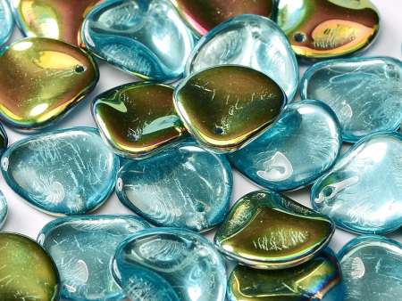 rose petal nagyobb aquamarine vitrail 5 db