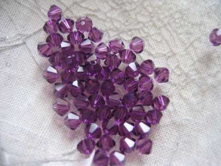 sw bicone 3 mm amethyst Xilion