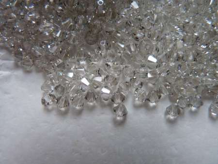 bicone 3 mm: silver shade