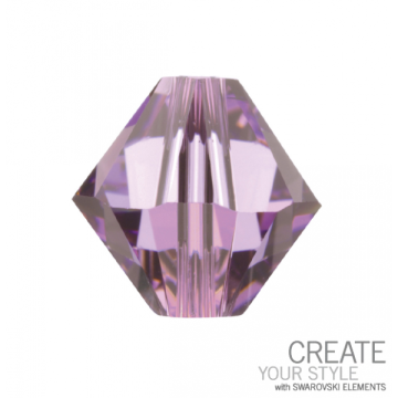 sw bicone 4 mm: light amethyst Xilion