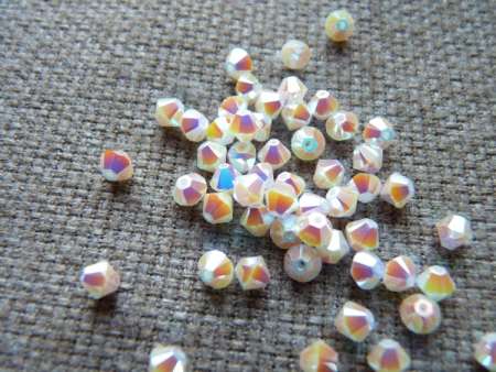 sw bicone 4 mm white alabaster AB2X Xilion