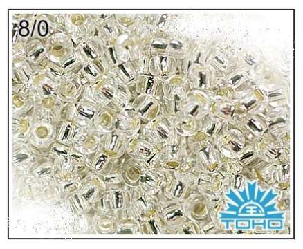 Toho 8/0 ezüst közepű kristály 10 g (21)