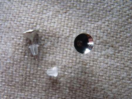 tálas bedugós fülbevaló alap 8 mm 2 p. ezüst színű