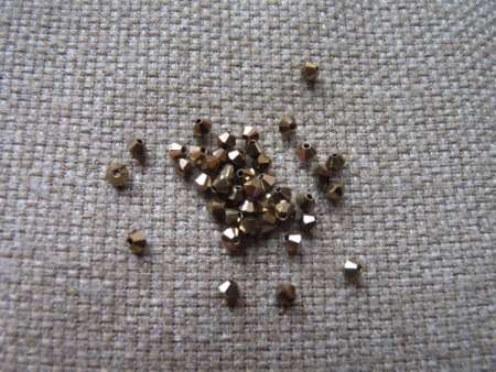 cseh bicone 3 mm gold bronze 20 db