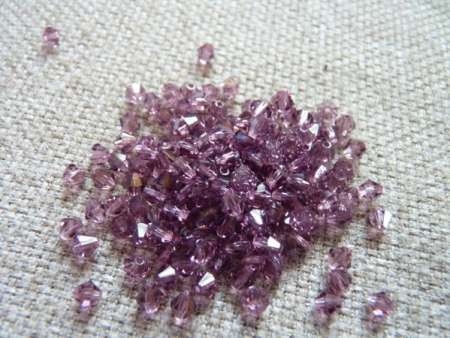 cseh bicone 4 mm ametiszt 20 db