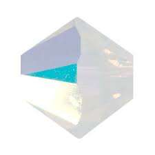 sw bicone 4 mm white opal AB Xilion