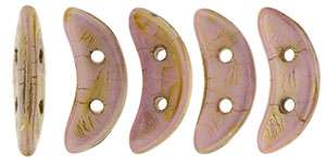 crescent gyöngy: luster-opaque rose/gold topaz 20 db