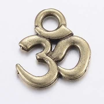 "Ohm" fityegő 5 db antik réz