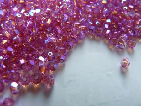 bicone 3 mm: rose shimmer2x