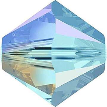 sw bicone 4 mm aquamarine shimmer 2x