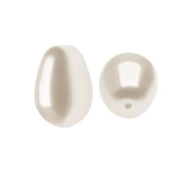 Swarovski igazgyöngy utánzat csepp 11x8 mm: cream