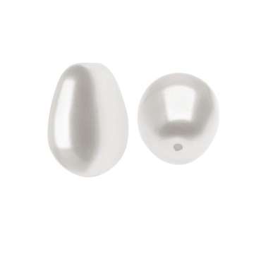 Swarovski igazgyöngy utánzat csepp 11x8 mm: white