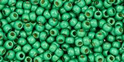 Toho 11/0 matt galvanized spring green 10 g