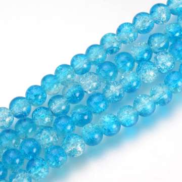 roppantott hegyikristály utánzat 8 mm türkizkék wax